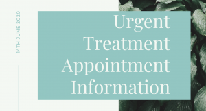 Urgent Treatment Appointment Information - Coronavirus - Covid-19 - AJ Moore Dental Practice Nottingham